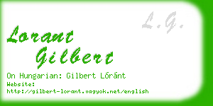 lorant gilbert business card